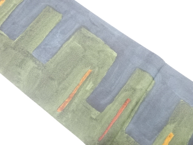 JAPANESE FUKURO OBI / WOVEN GEOMETRIC